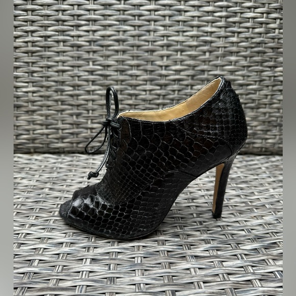 Alexandre Birman Python Peep Toe Lace Up Bootie NEW Retail $755 - Picture 5 of 7